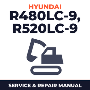Hyundai R480LC-9, R520LC-9 Crawler Excavator Complete Workshop Service Repair Manual