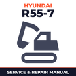 Hyundai R55-7 Crawler Excavator Service Repair Manual