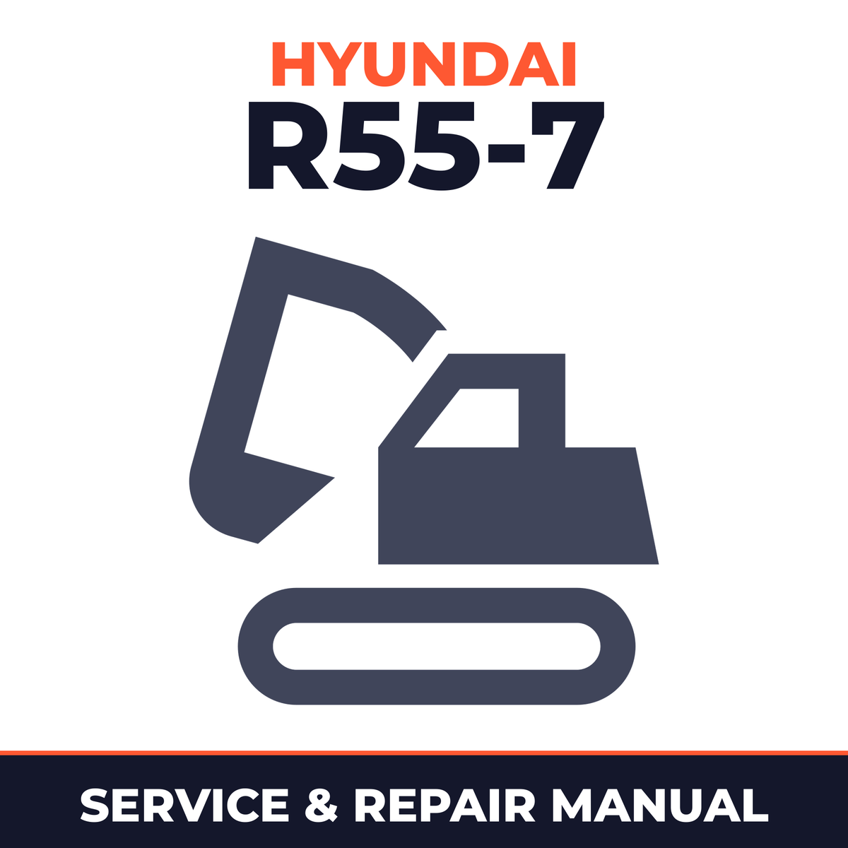 Hyundai R55-7 Crawler Excavator Service Repair Manual