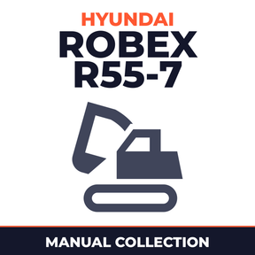 Hyundai Robex R55-7 Crawler Excavator - Complete set of three Service / Workshop manuals for R55 7