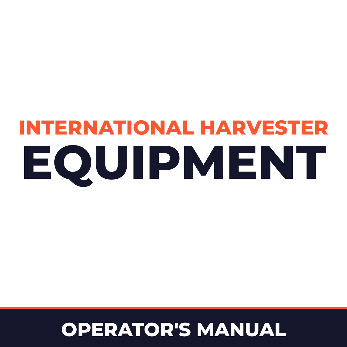 International Harvester Farmall Super A AV Operator's Manual