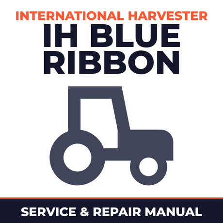 International Harvester IH Blue Ribbon Tractors B-275 Tractor Brakes Service & Repair Manual