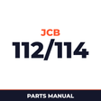 JCB 112/114 Illustrated Master Parts List Manual !