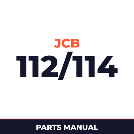 JCB 112/114 Illustrated Master Parts List Manual !