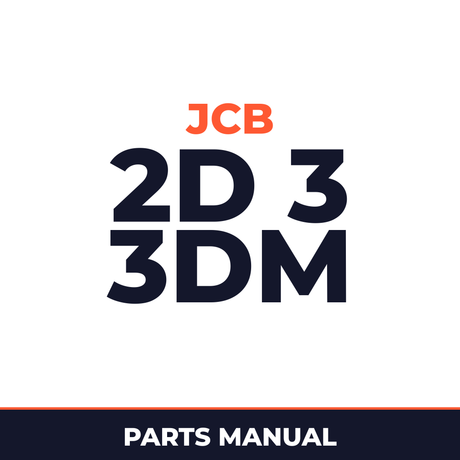JCB 2D 3 3DM Illustrated Master Parts List Manual