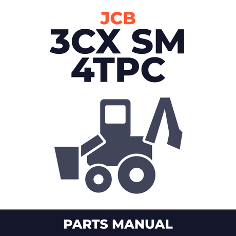 JCB 3CX SM 4TPC BACKHOE Loader Parts Catalog Manual (SER. NUMBER 00938430-00959999)