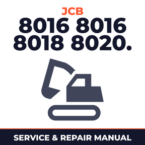 JCB 8016 8016 8018 8020.Excavator Service Manual