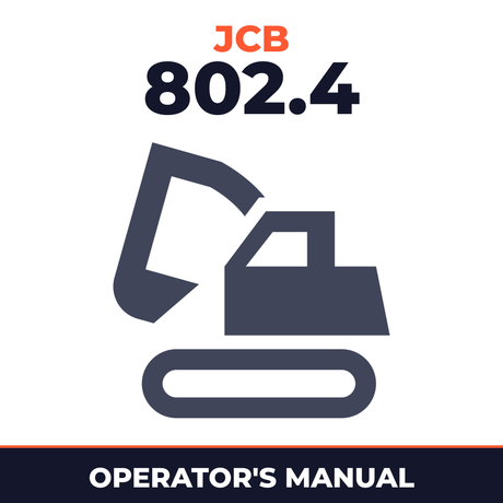 JCB 802.4 Mini Excavator-Operator Handbook Manual