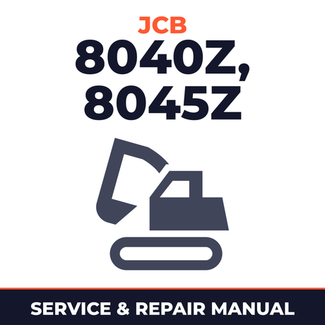 JCB 8040Z, 8045Z Mini Excavator Service Repair Manual