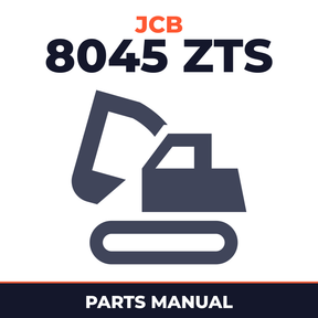 JCB 8045 ZTS TIER 3 MINI Crawler Excavator Parts Catalogue Manual (SN: 01070636-01070641, 01070648-01071180)