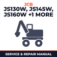JCB JS130W JS145W JS160W JS175W Wheeled Excavator Complete Workshop Service Repair Manual