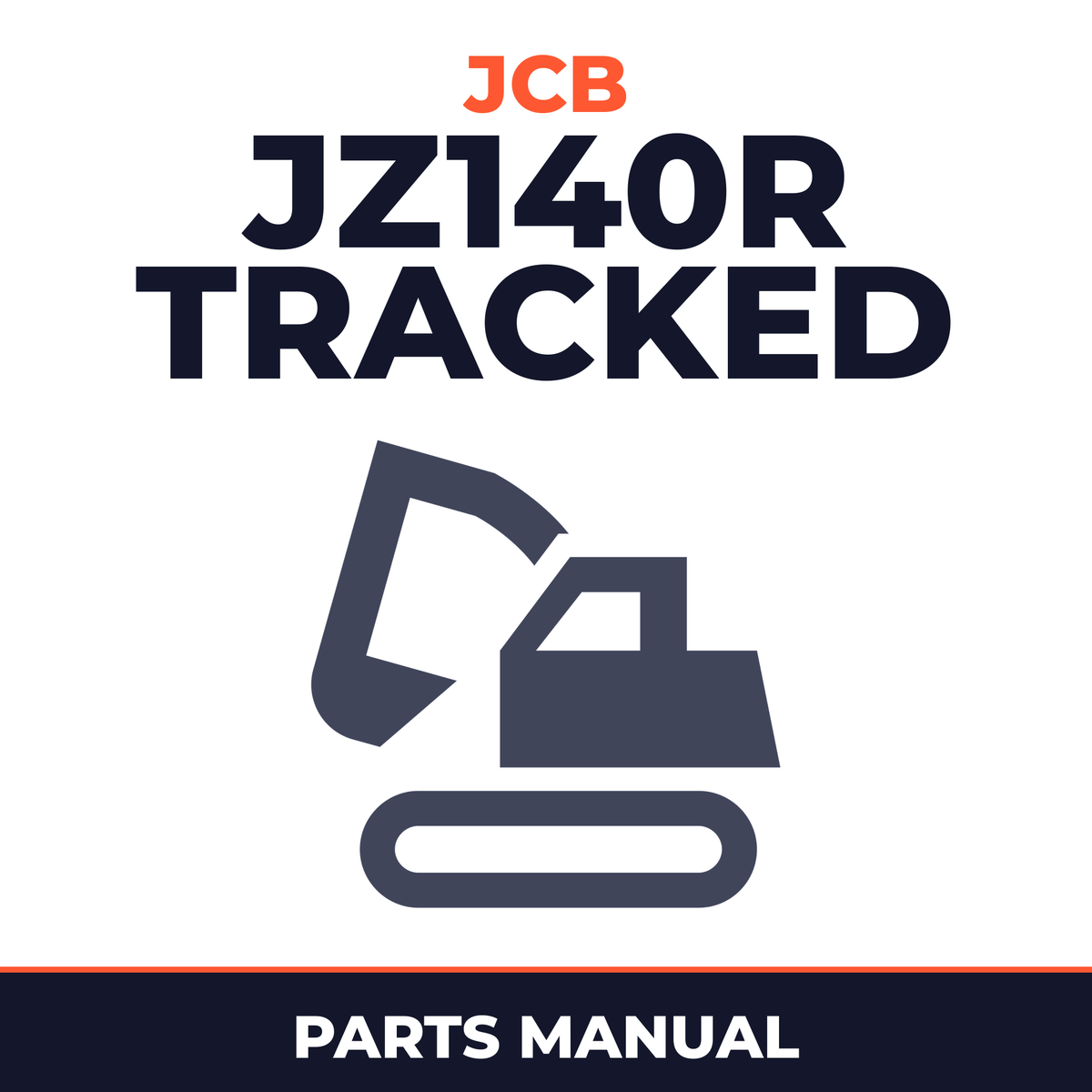 JCB JZ140R Tracked Excavator Parts Catalogue Manual (SN: 01137575-01137582, 01390000-01390499)