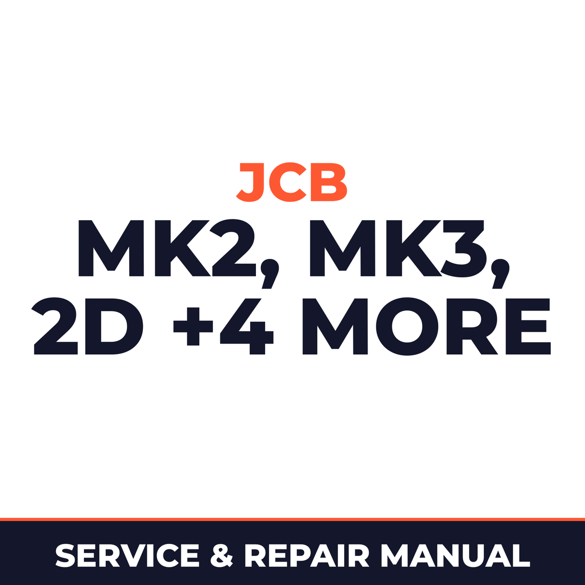 JCB MK2/MK3 2D,2DS,3,3C,3CS,3D-Service Workshop Manual