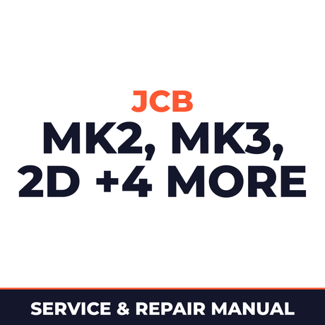 JCB MK2/MK3 2D,2DS,3,3C,3CS,3D-Service Workshop Manual