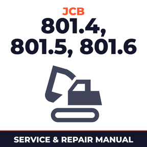 JCB Service 801.4 801.5 801.6 Mini Tracked Excavator Repair Service Manual