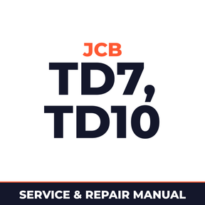 JCB Tracked Dumpster TD7 TD10 Service Repair Manual