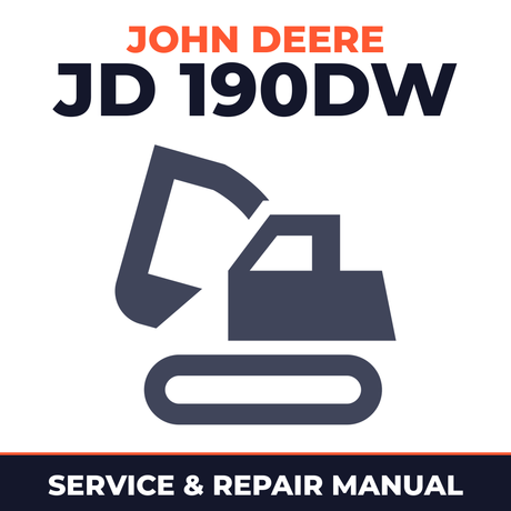 JD 190DW Excavator WHEELED Service and Repair Manual