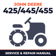John Deere 1992-2001 425/445/455 Lawn Tractor Service & Repair Manual