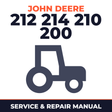 John Deere 212 214 210 200 tractor Service & Repair Manual