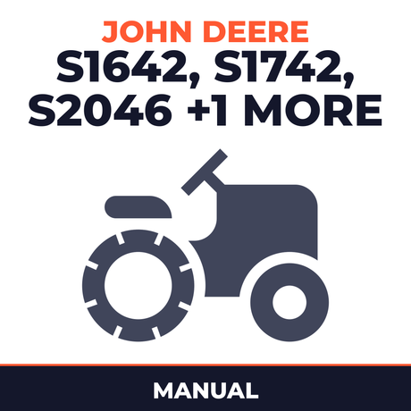 John Deere S1642 S1742 S2046 S2546 Limited Edition Scotts Lawn Tractors Technical Manual