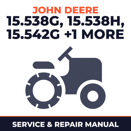 John Deere Sabre 15.538G 15.538H 15.542G 15.542H Lawn Tractor Mower Service & Repair Manual