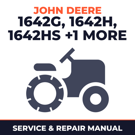 John Deere Sabre 1642G 1642H 1642HS 1642HV Lawn Tractor Mower Service & Repair Manual