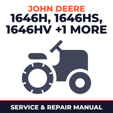 John Deere Sabre 1646H 1646HS 1646HV 1742GS Lawn Tractor Mower Service & Repair Manual