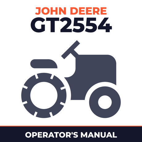 John Deere Scotts Garden Tractor GT2554 Operator's Manual