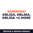 Kawasaki KBL23A 26A 33A 34A 43A 48A KBH26A Trimmer Brush Cutter Service & Repair Manual