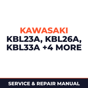 Kawasaki KBL23A 26A 33A 34A 43A 48A KBH26A Trimmers Brush Cutter Service & Repair Manual
