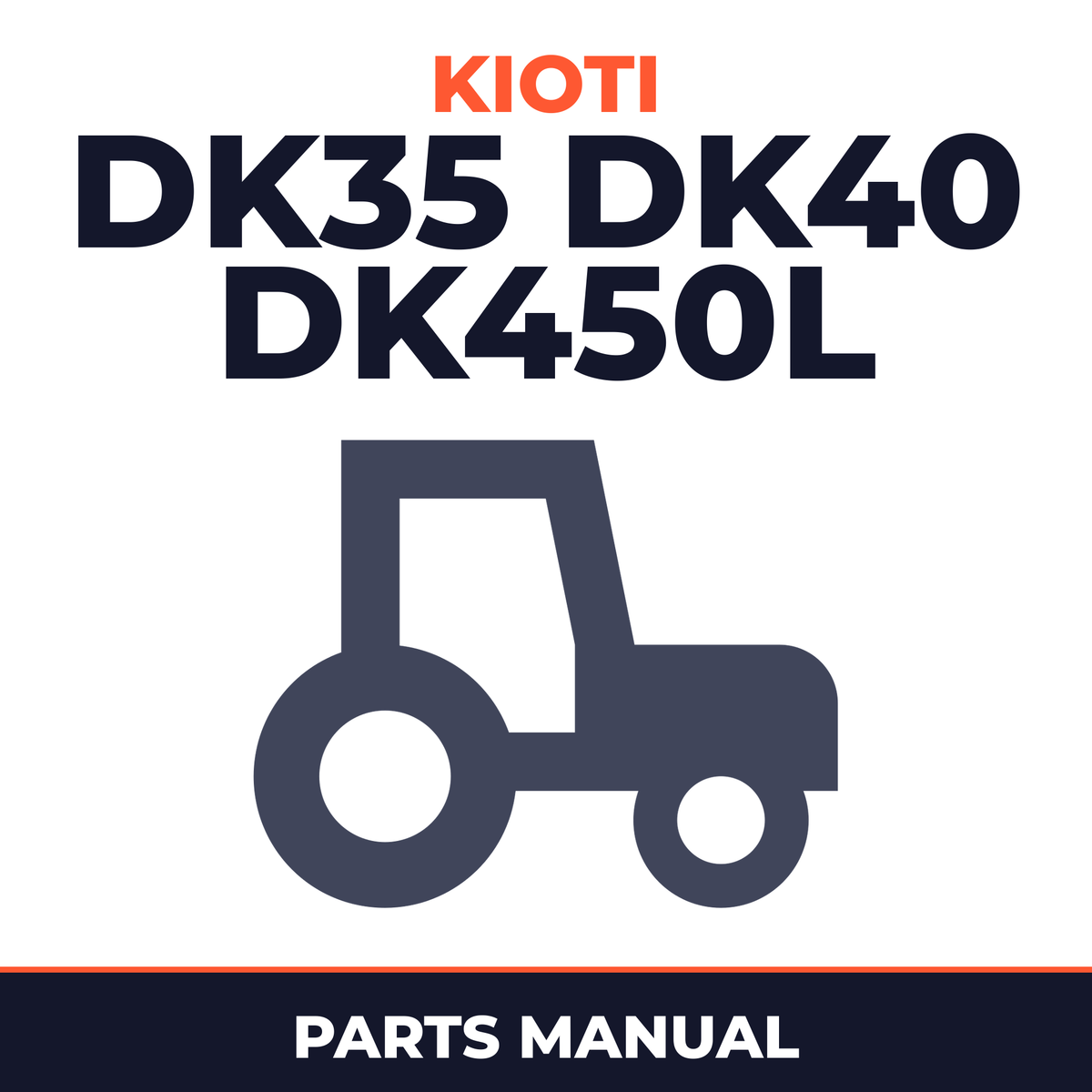 Kioti Daedong DK35 DK40 DK450L Tractor Parts Manual