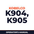 Kobelco K904, K905 Operators Manual