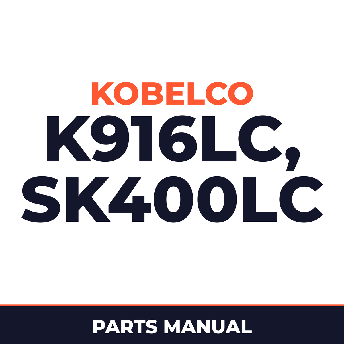 Kobelco K916LC, SK400LC Parts Catalog