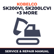 Kobelco SK200 VI, SK200LC VI, SK210 VI, SK210LC VI, SK210NLC VI Crawler Excavator Service Repair Manual - YN07-30001 &