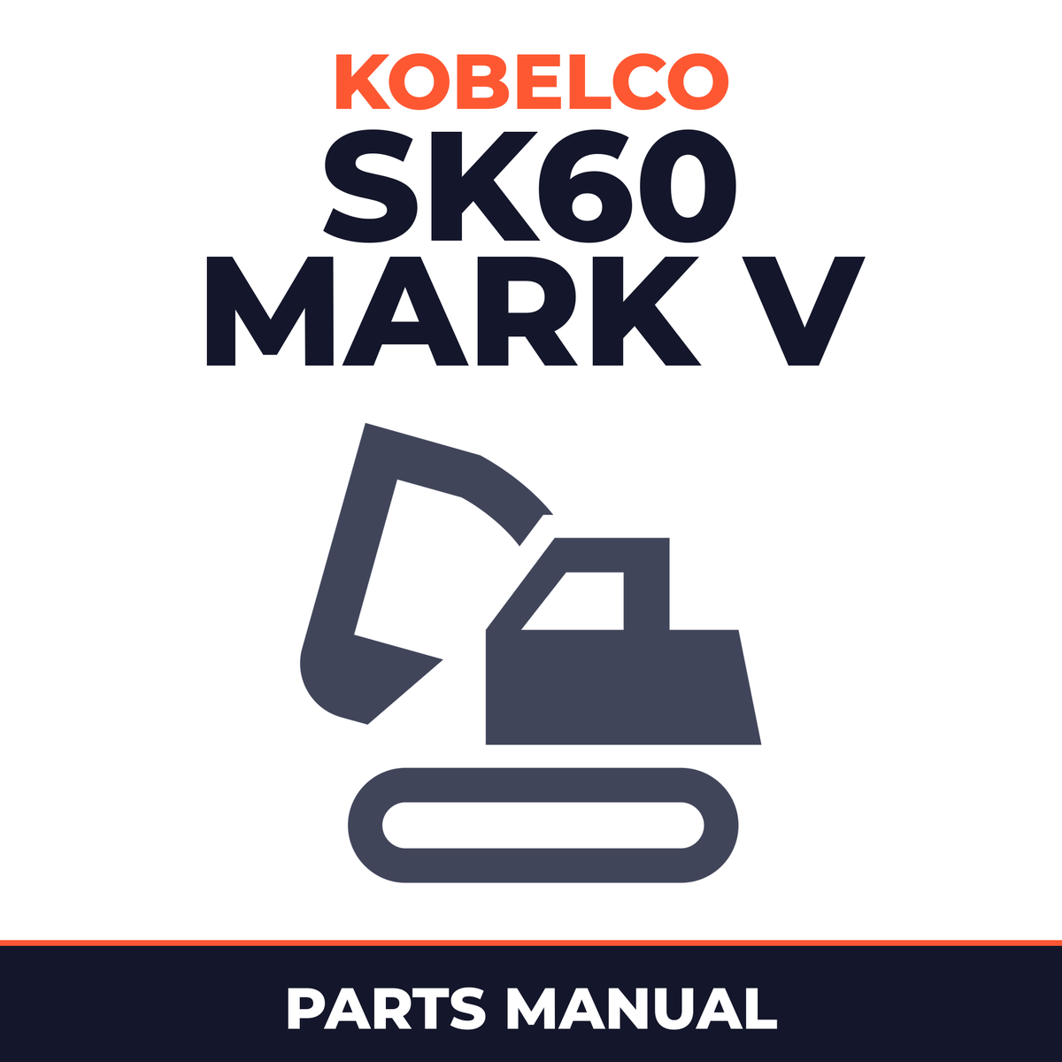 Kobelco SK60 Mark V Hydraulic Excavators & Isuzu Diesel Engine 4JB1 Parts Manual S3LE1514