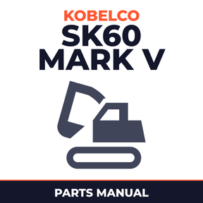 Kobelco SK60 Mark V Hydraulic Excavators & Isuzu Diesel Engine 4JB1 Parts Manual S3LE1514
