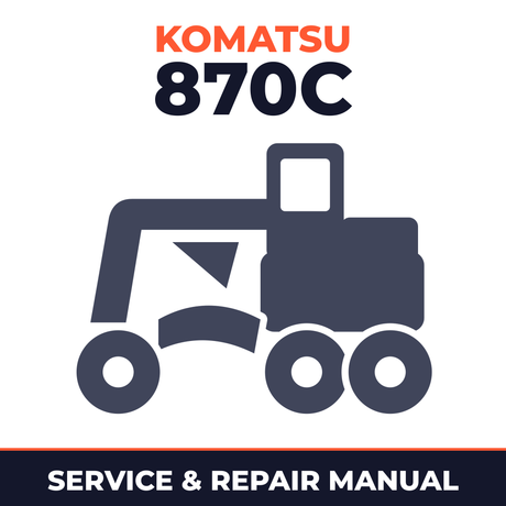 Komatsu 870C Motor Grader Workshop Repair Service Manual