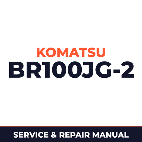 KOMATSU BR100JG-2 MOBILE CRUSHER Service Shop Repair Manual SN 1301 and UP