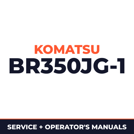 KOMATSU BR350JG-1 MOBILE CRUSHER Service Repair Manual + Operation & Maintenance Manual