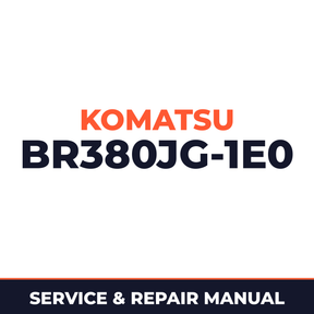 KOMATSU BR380JG-1E0 MOBILE CRUSHER Service Shop Repair Manual