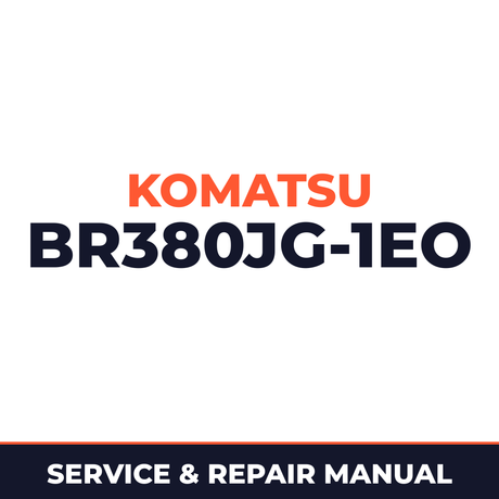 Komatsu BR380JG-1EO Mobile Crusher Service Manual