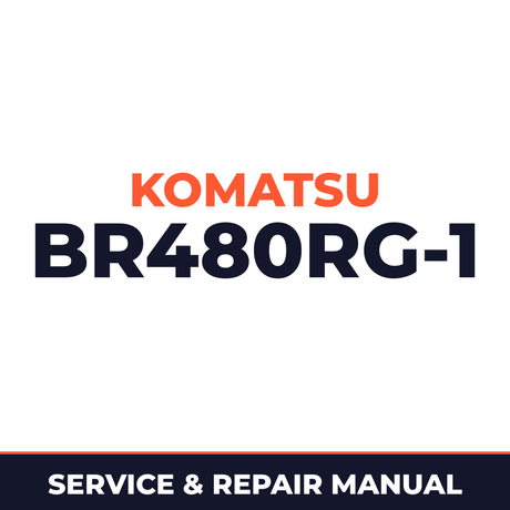 Komatsu BR480RG-1 Mobile Crusher BR480 Service Repair Shop Manual