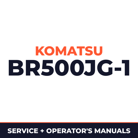 KOMATSU BR500JG-1 MOBILE CRUSHER Service Repair Manual + Operation & Maintenance Manual