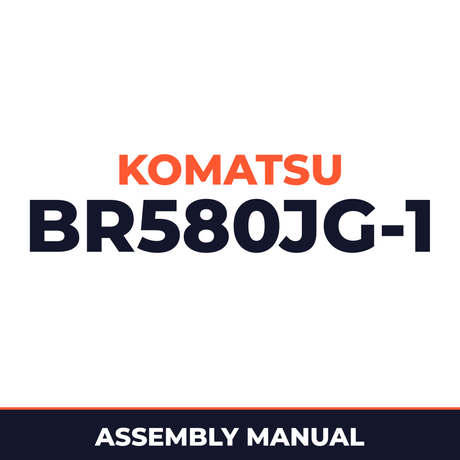 KOMATSU BR580JG-1 MOBILE CRUSHER Field ASSEMBLY Instruction