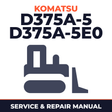 Komatsu Bulldozer D375A-5 D375A-5e0 Service Repair Shop Manual