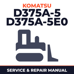 Komatsu Bulldozer D375A-5 D375A-5e0 Service Repair Shop Manual