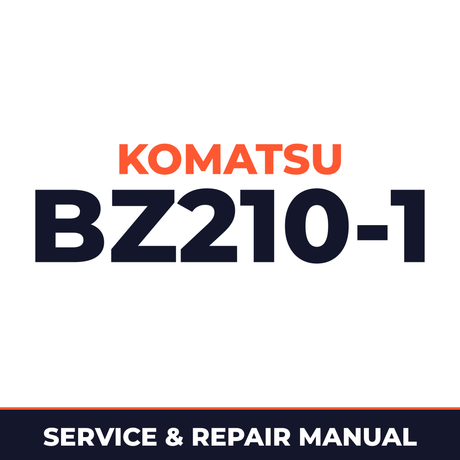Komatsu BZ210-1 Galeo Mobile Soil Recycler Service & Repair Manual