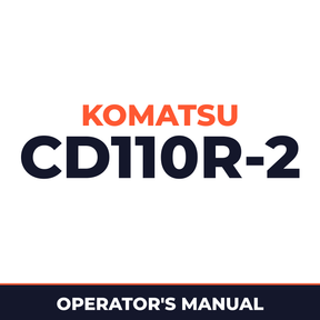 Komatsu CD110R-2 Galeo Crawler Carrier Operation & Maintenance Manual (S/N:1501 and up)