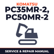 Komatsu Compact Mini Excavator Service Repair Shop Manual PC35MR-2 PC50MR-2 Serial Number 5001 and up