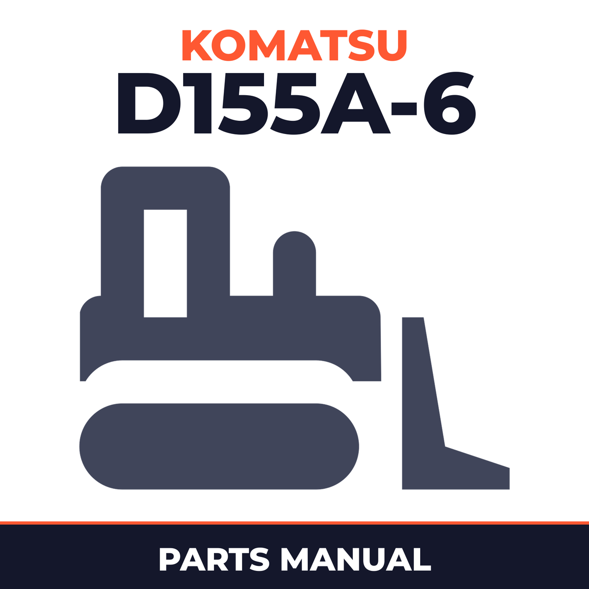 Komatsu D155A-6 Bulldozer Parts Catalogue Manual - SN 85001-85076